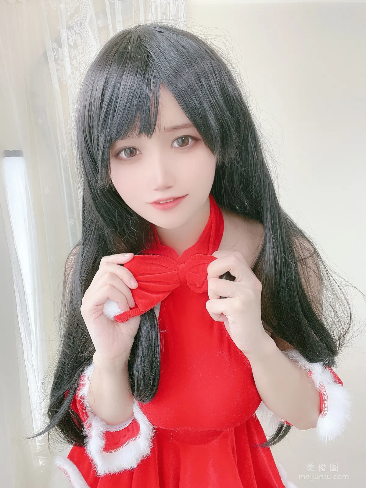[網紅COSER] 動漫博主小倉千代w - 紅色聖誕禮物裙 12