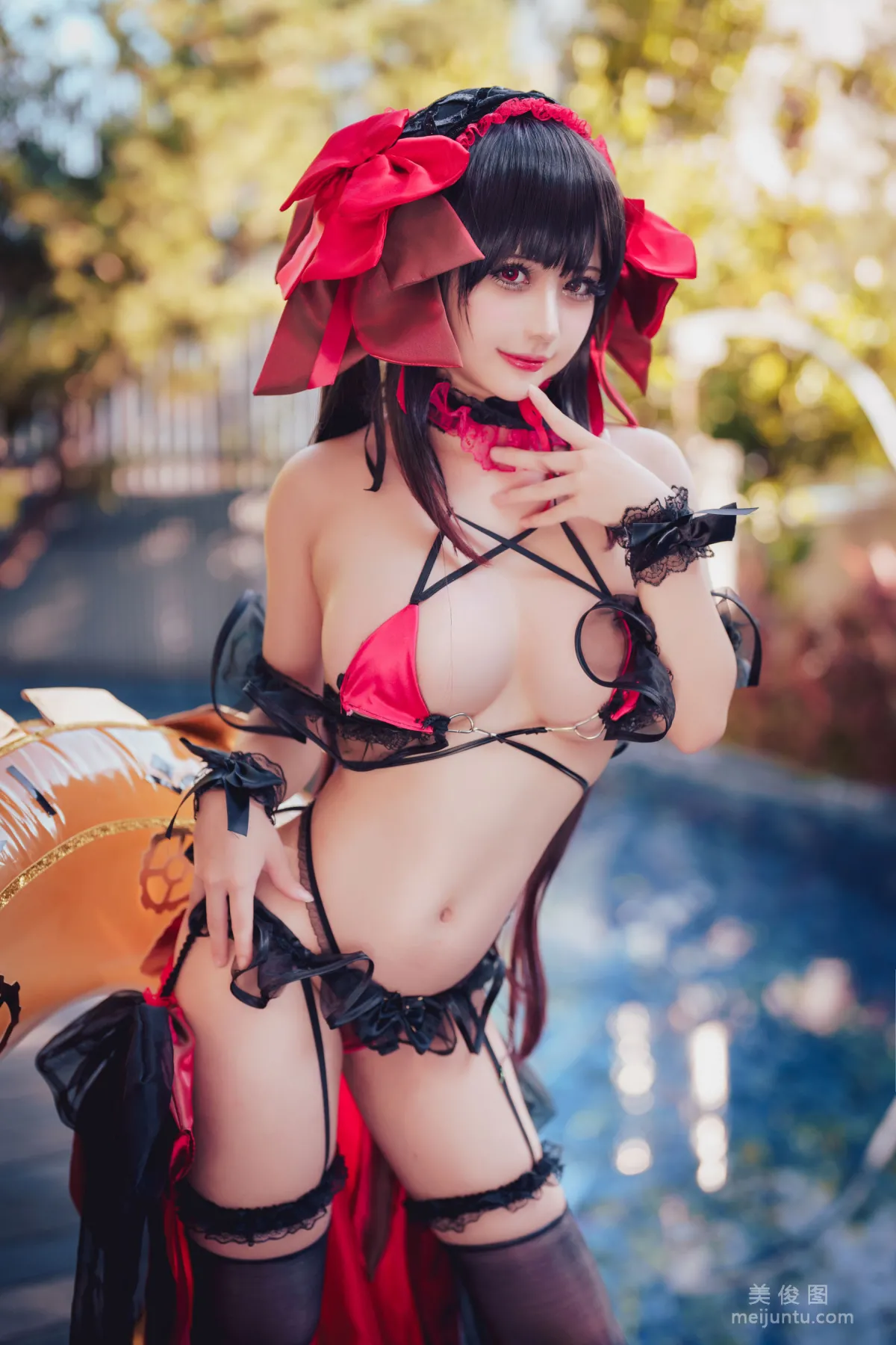 [網紅COSER] 沖田凜花Rinka - Kurumi Tokisaki Swimsuit 1