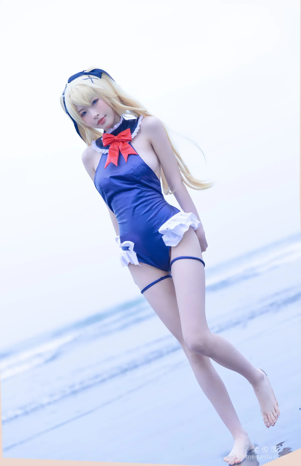 [網紅COSER] 尤物清水由乃 - 瑪麗蘿絲藍色泳衣 13