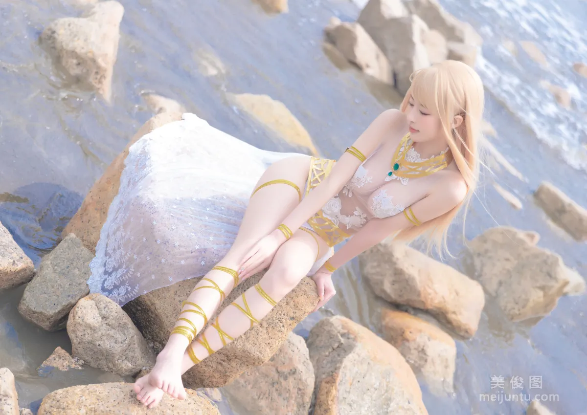 [網紅COSER] 尤物清水由乃 - 瑪麗蘿絲白色泳衣 21