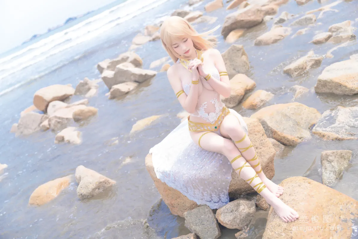 [網紅COSER] 尤物清水由乃 - 瑪麗蘿絲白色泳衣 22