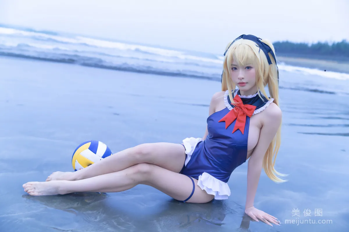 [網紅COSER] 尤物清水由乃 - 瑪麗蘿絲藍色泳衣 27