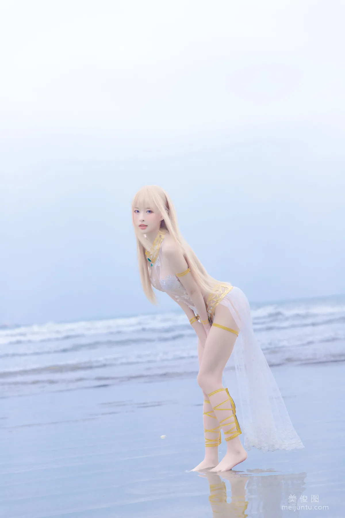 [網紅COSER] 尤物清水由乃 - 瑪麗蘿絲白色泳衣 10