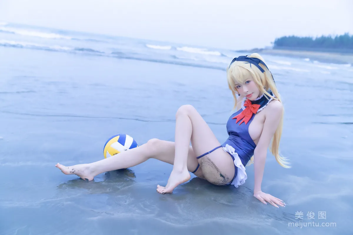 [網紅COSER] 尤物清水由乃 - 瑪麗蘿絲藍色泳衣 28