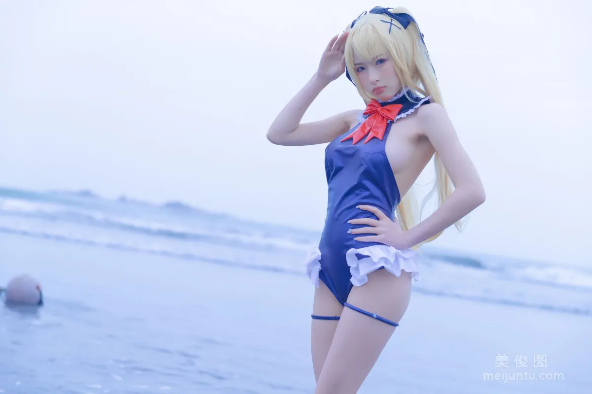 [網紅COSER] 尤物清水由乃 - 瑪麗蘿絲藍色泳衣 7