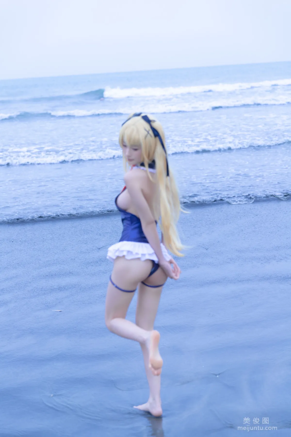 [網紅COSER] 尤物清水由乃 - 瑪麗蘿絲藍色泳衣 18