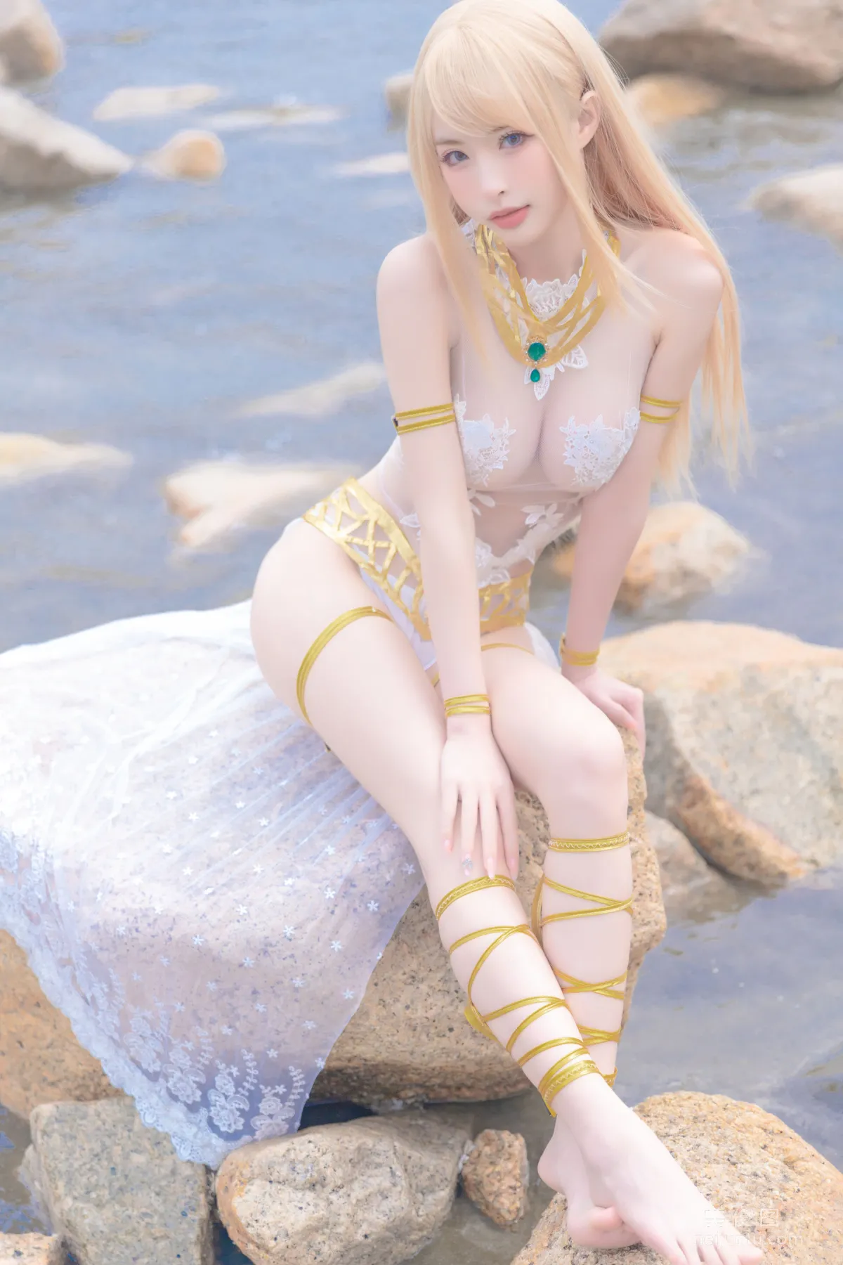 [網紅COSER] 尤物清水由乃 - 瑪麗蘿絲白色泳衣 19