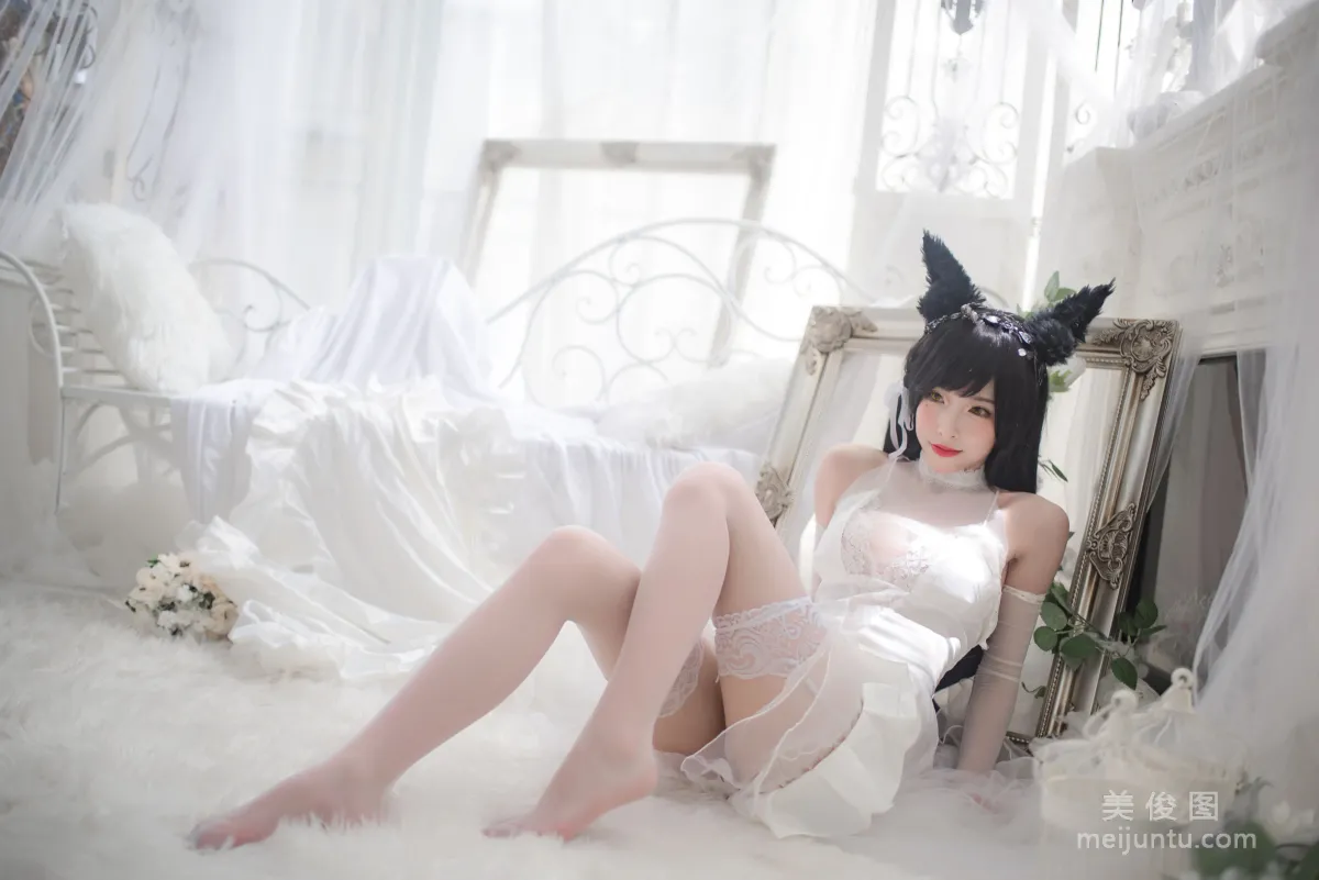 [COS福利] 尤物清水由乃 - 愛宕婚紗 38