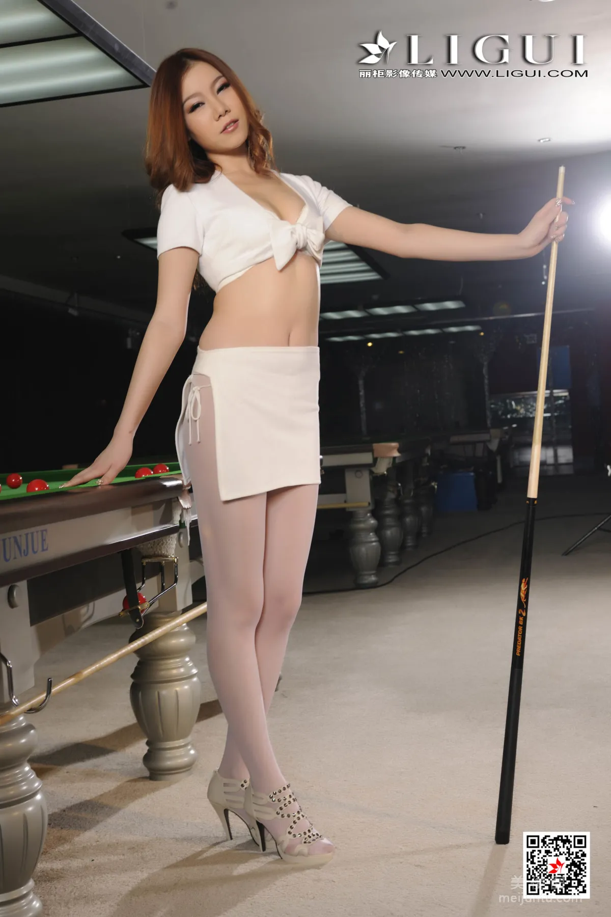 Model 马鸣《白丝制服桌球女郎》 [丽柜Ligui] 写真集6