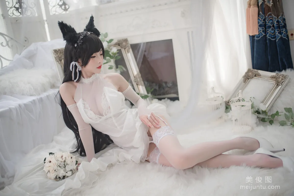 [COS福利] 尤物清水由乃 - 愛宕婚紗 14
