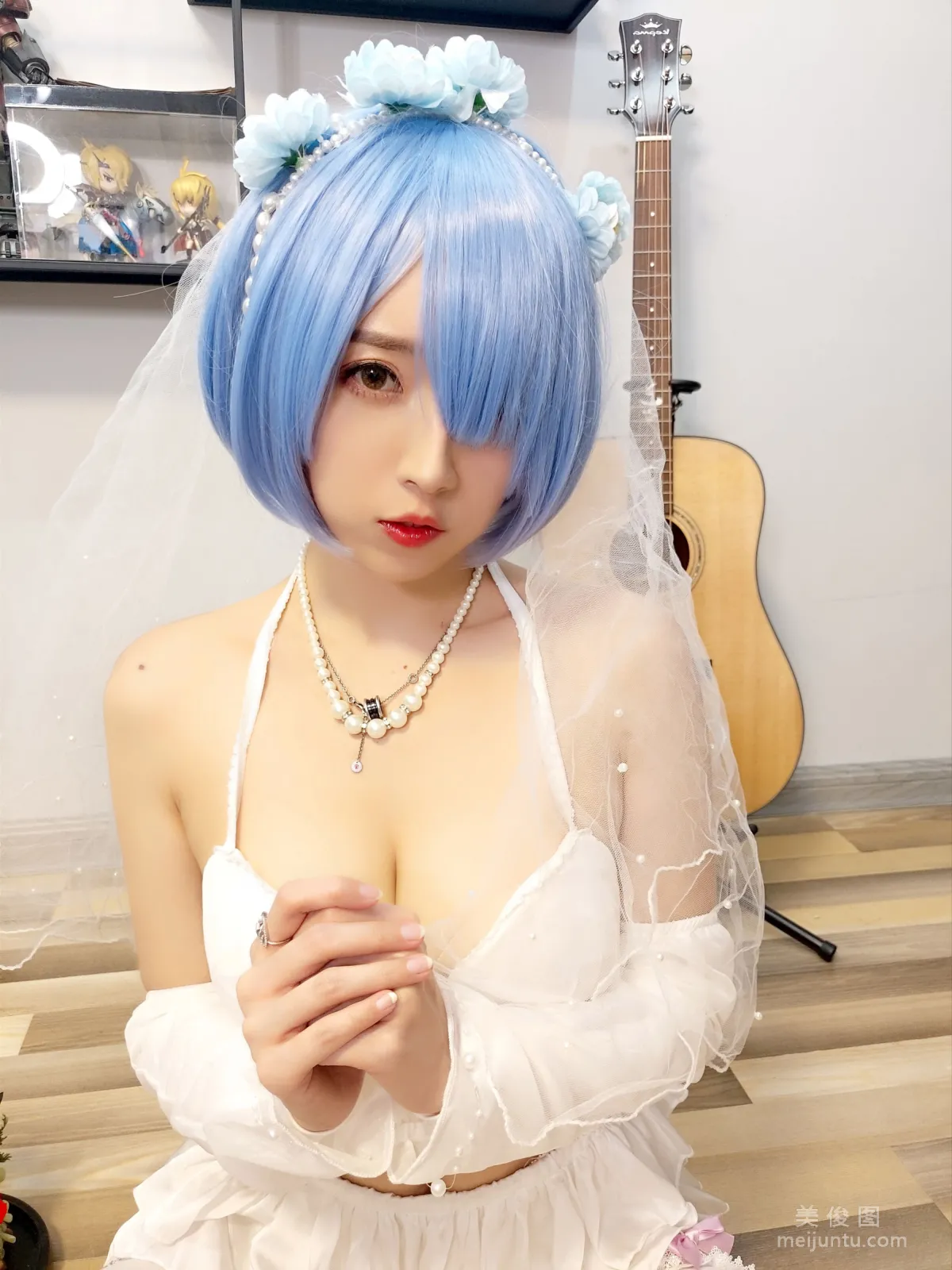[COS福利] 鬥魚主播小女巫露娜 - 雷姆婚紗 12
