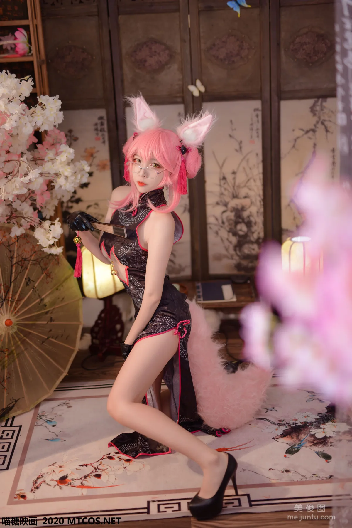 [喵糖映画] HML.002 《旗袍狐耳》 写真集10