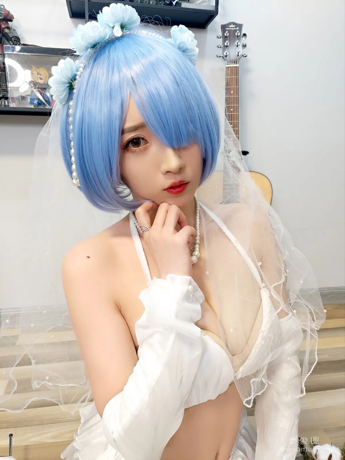 [COS福利] 鬥魚主播小女巫露娜 - 雷姆婚紗 19