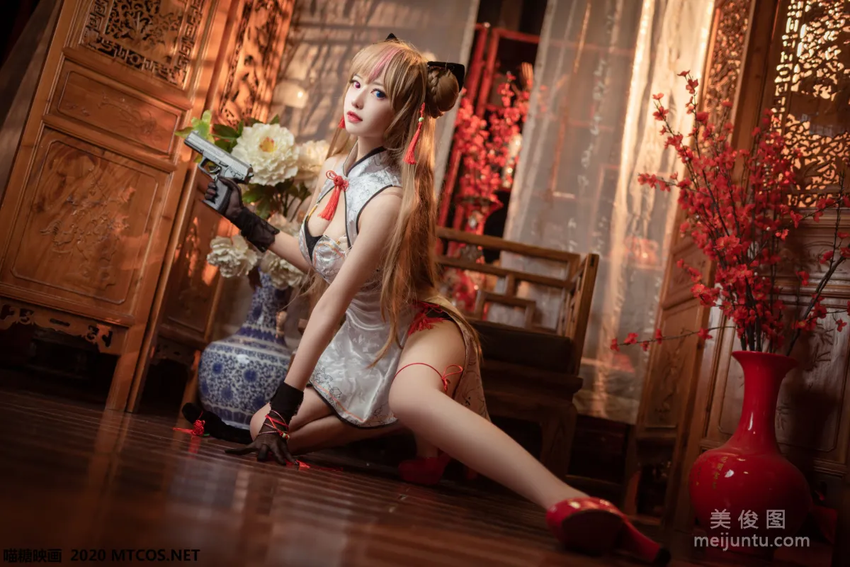 [喵糖映画] HML.011 《蜂糖花旗袍》 写真集7