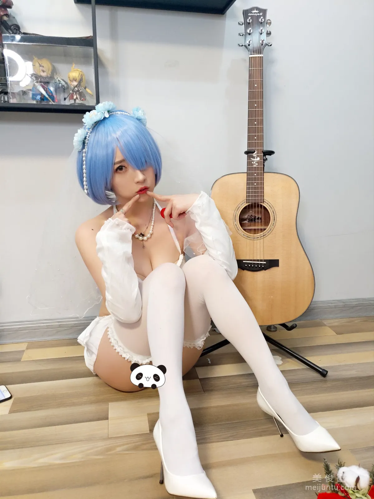 [COS福利] 鬥魚主播小女巫露娜 - 雷姆婚紗 14