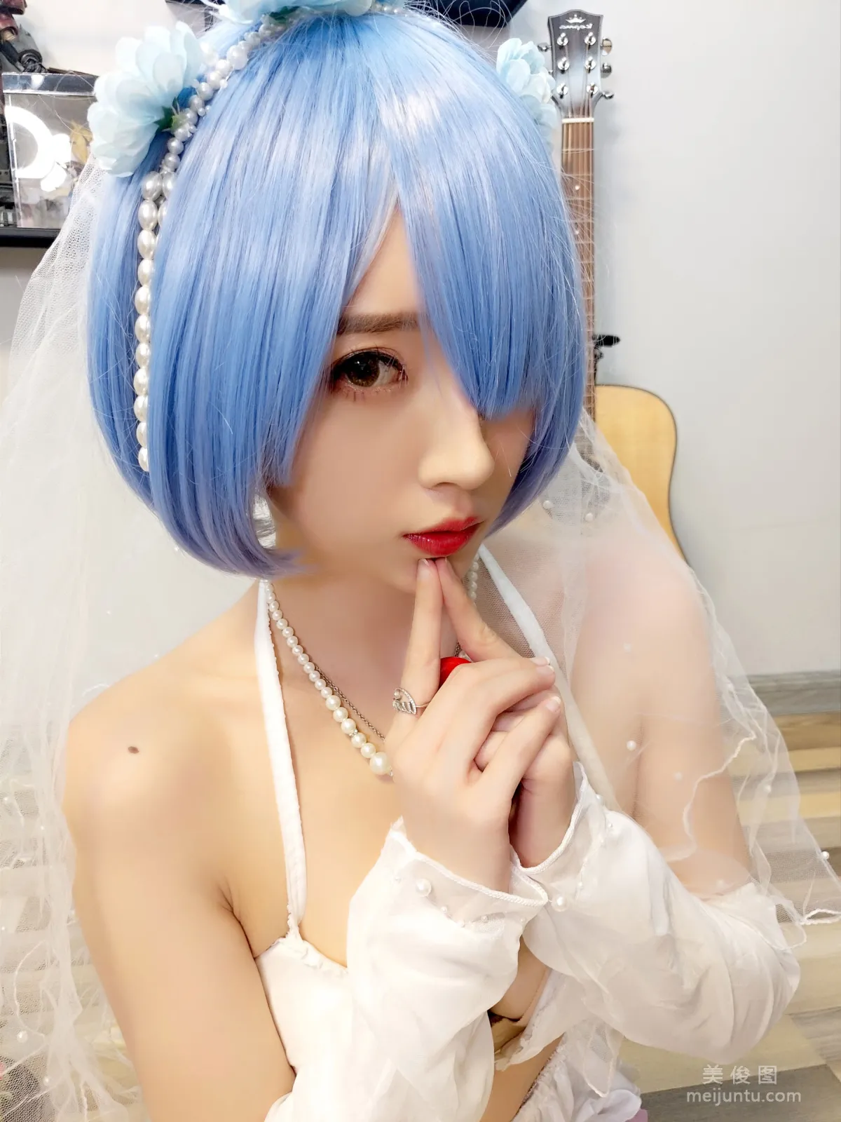 [COS福利] 鬥魚主播小女巫露娜 - 雷姆婚紗 10