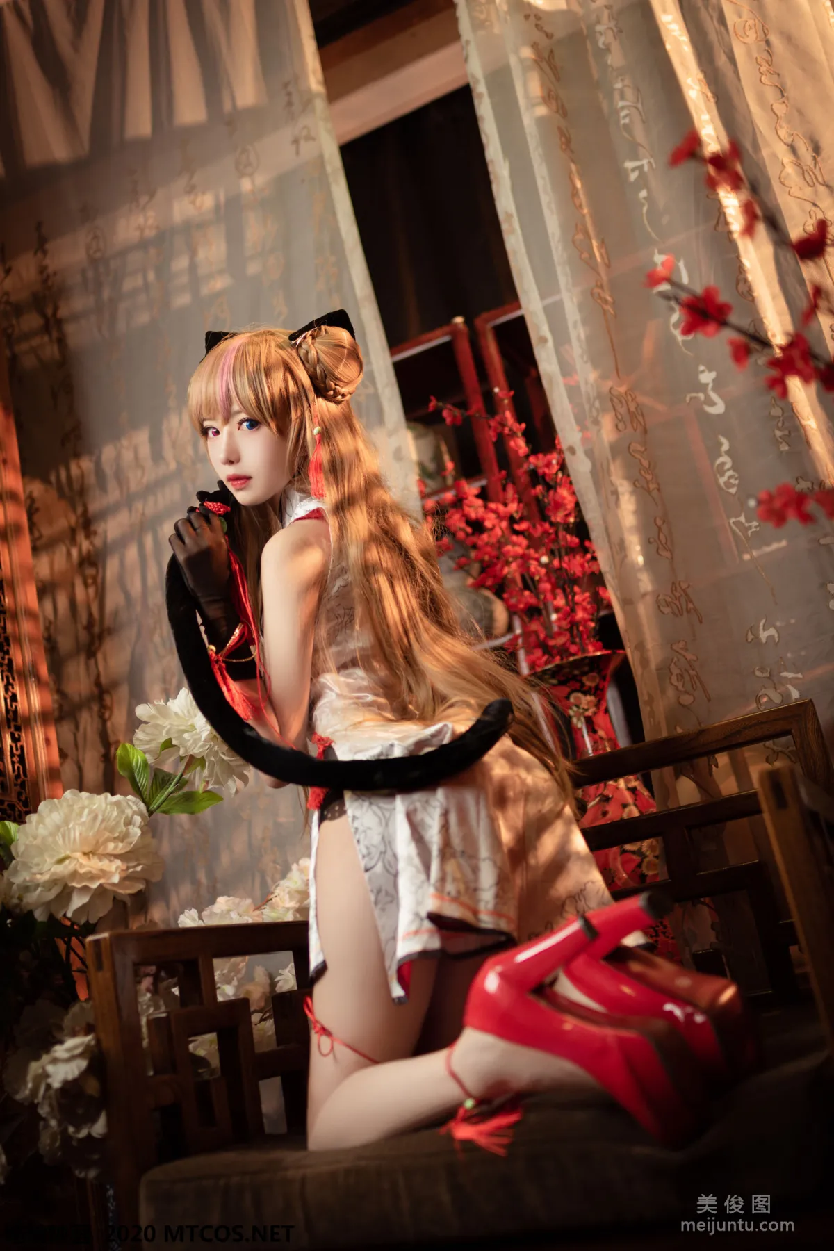 [喵糖映画] HML.011 《蜂糖花旗袍》 写真集12