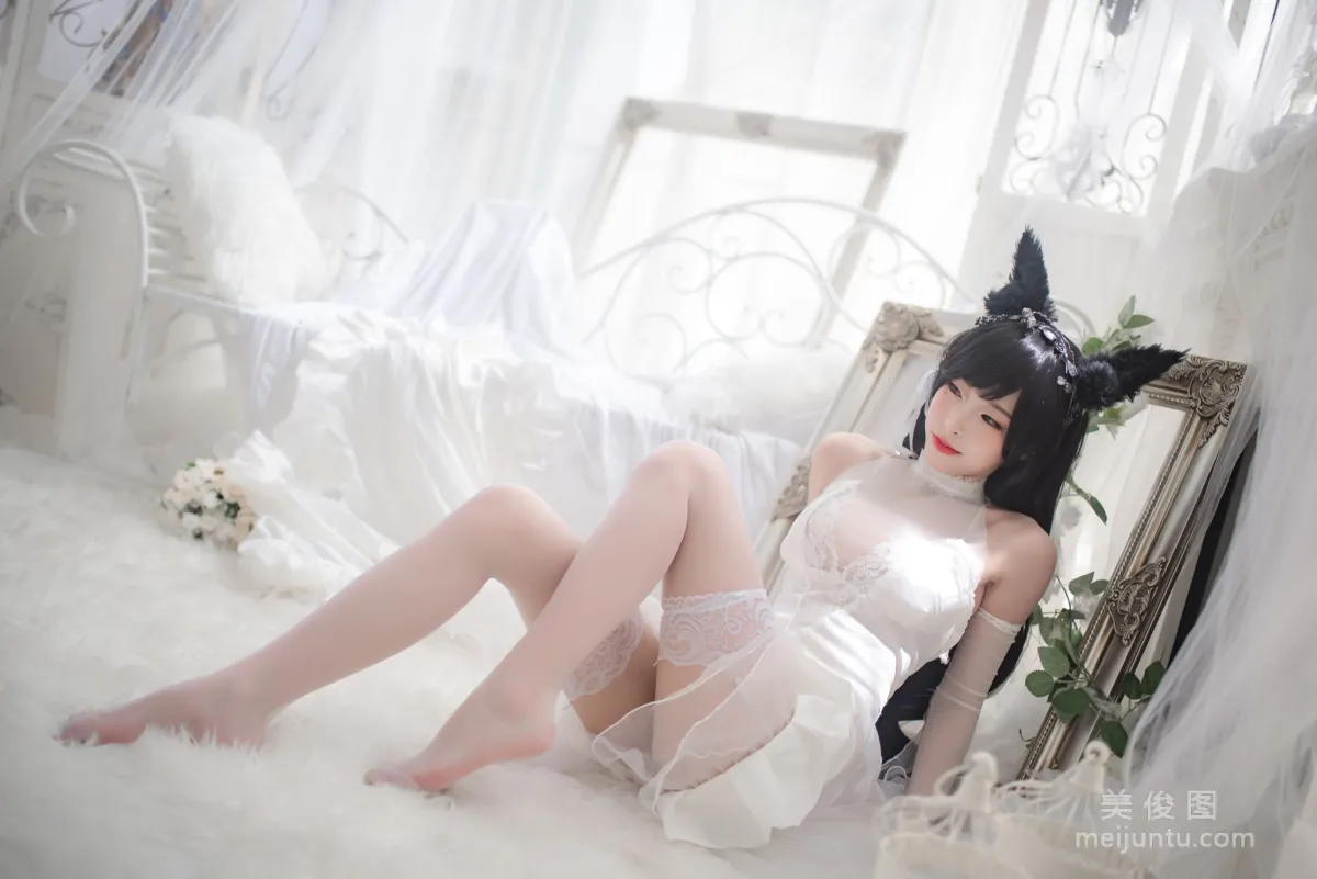 [COS福利] 尤物清水由乃 - 愛宕婚紗 37