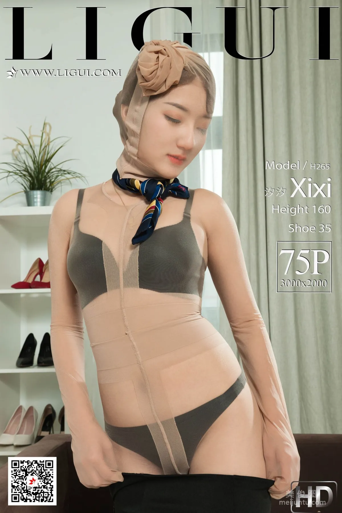 Model 汐汐《空姐制服肉絲襪誘惑》 [麗櫃Ligui] 寫真集 1