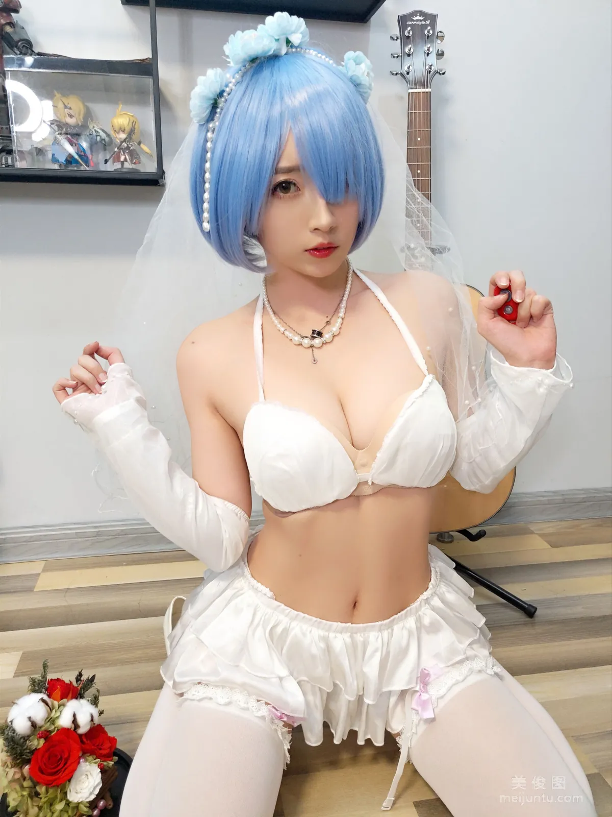 [COS福利] 鬥魚主播小女巫露娜 - 雷姆婚紗 13