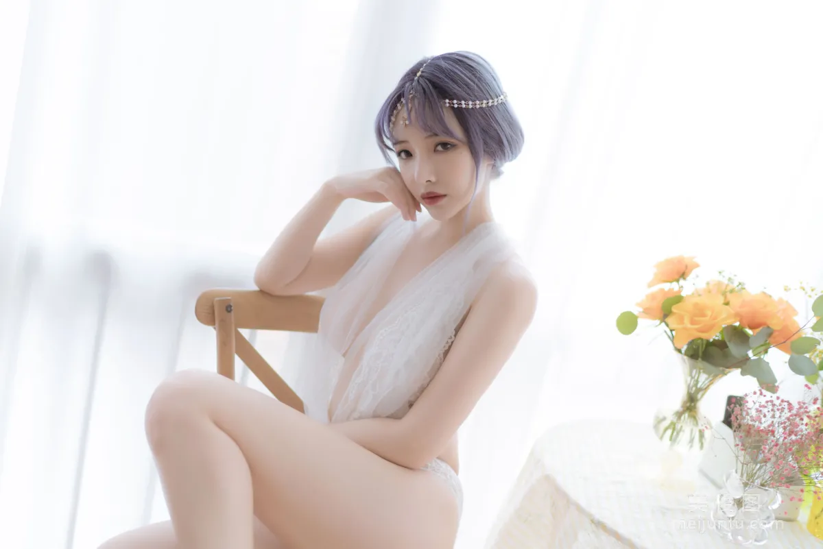 [COS寫真] 動漫博主雯妹 - 白色希臘 4
