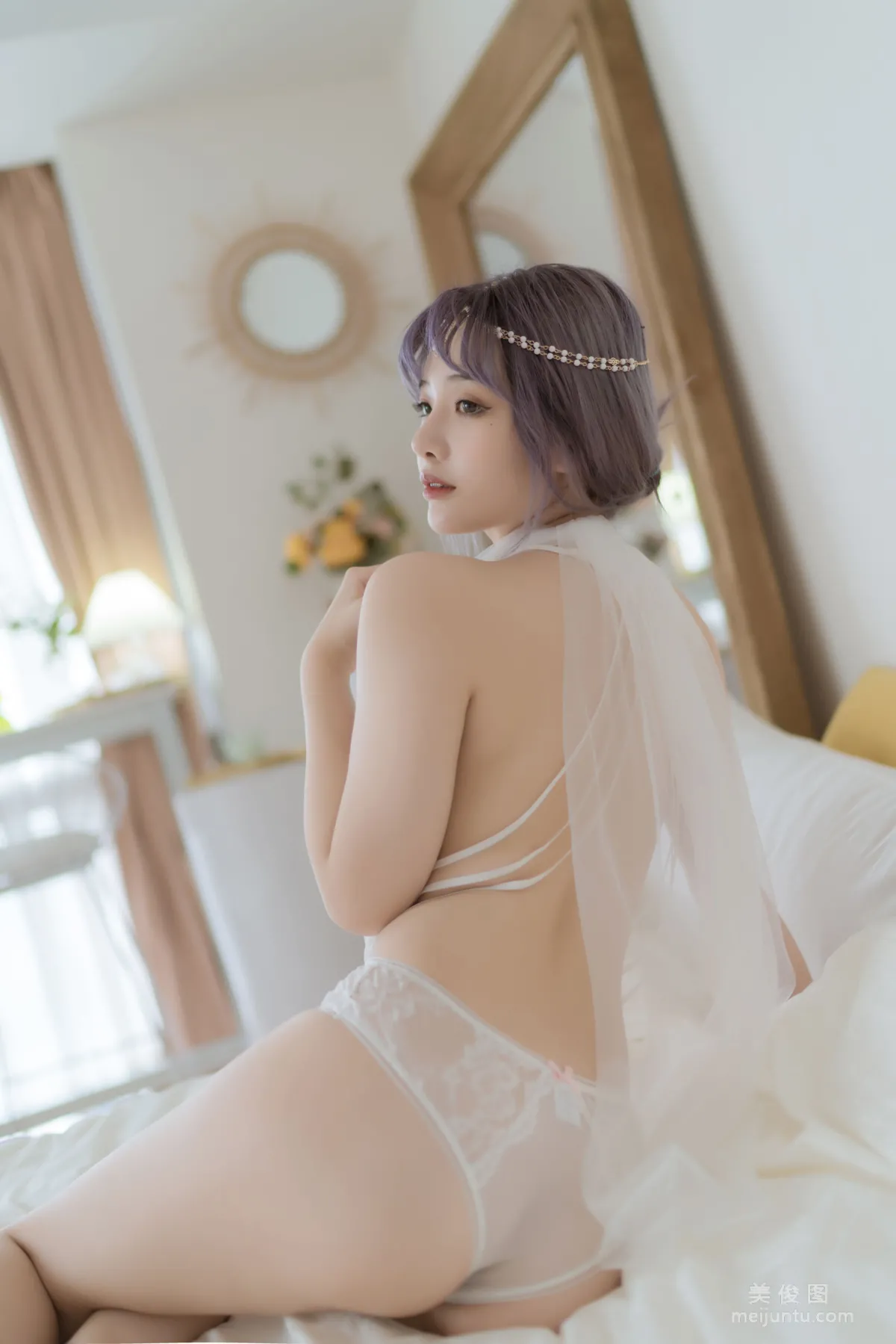 [COS寫真] 動漫博主雯妹 - 白色希臘 30