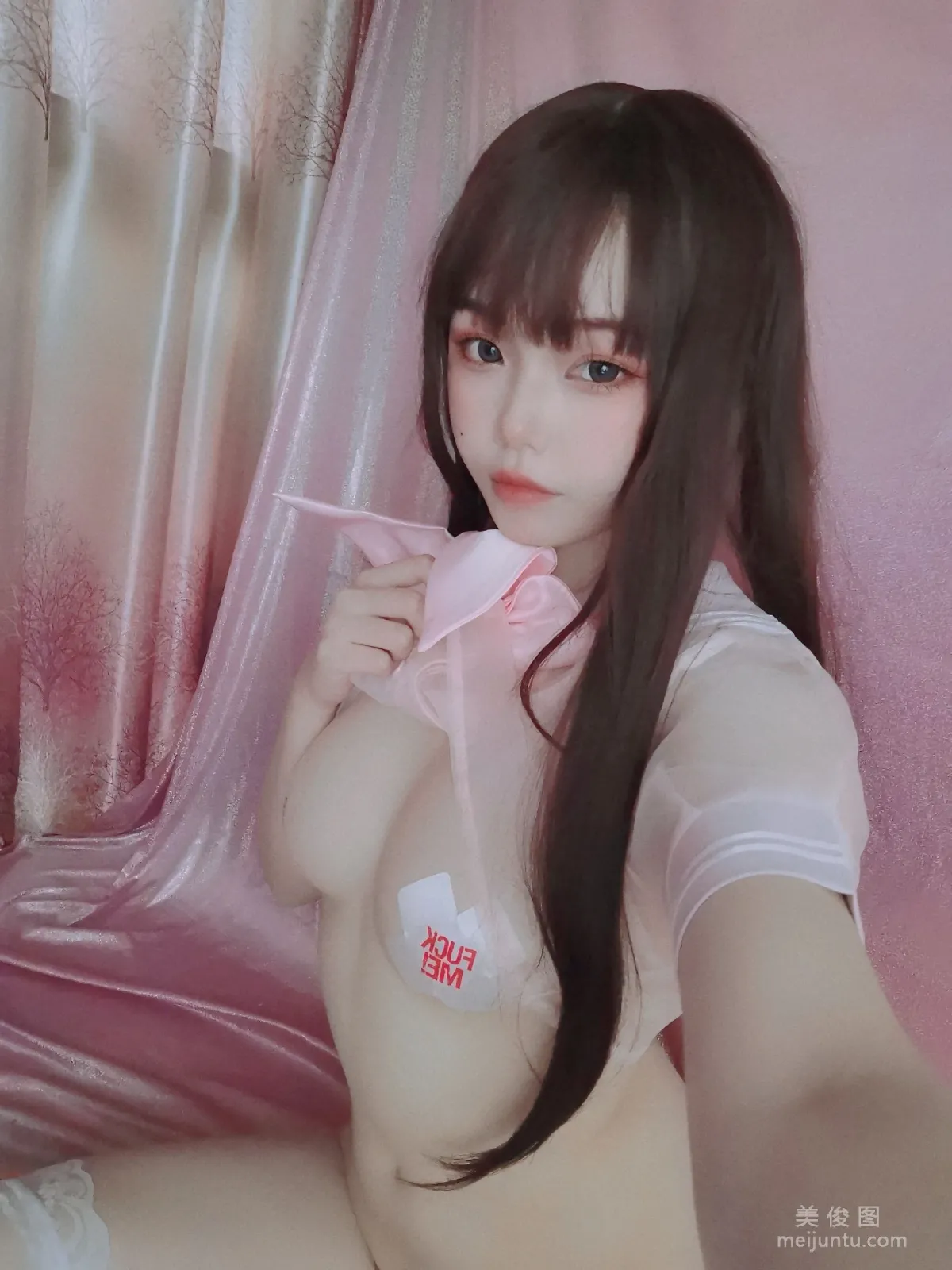 [COS福利] 七月喵子 - 粉嫩水手服 29