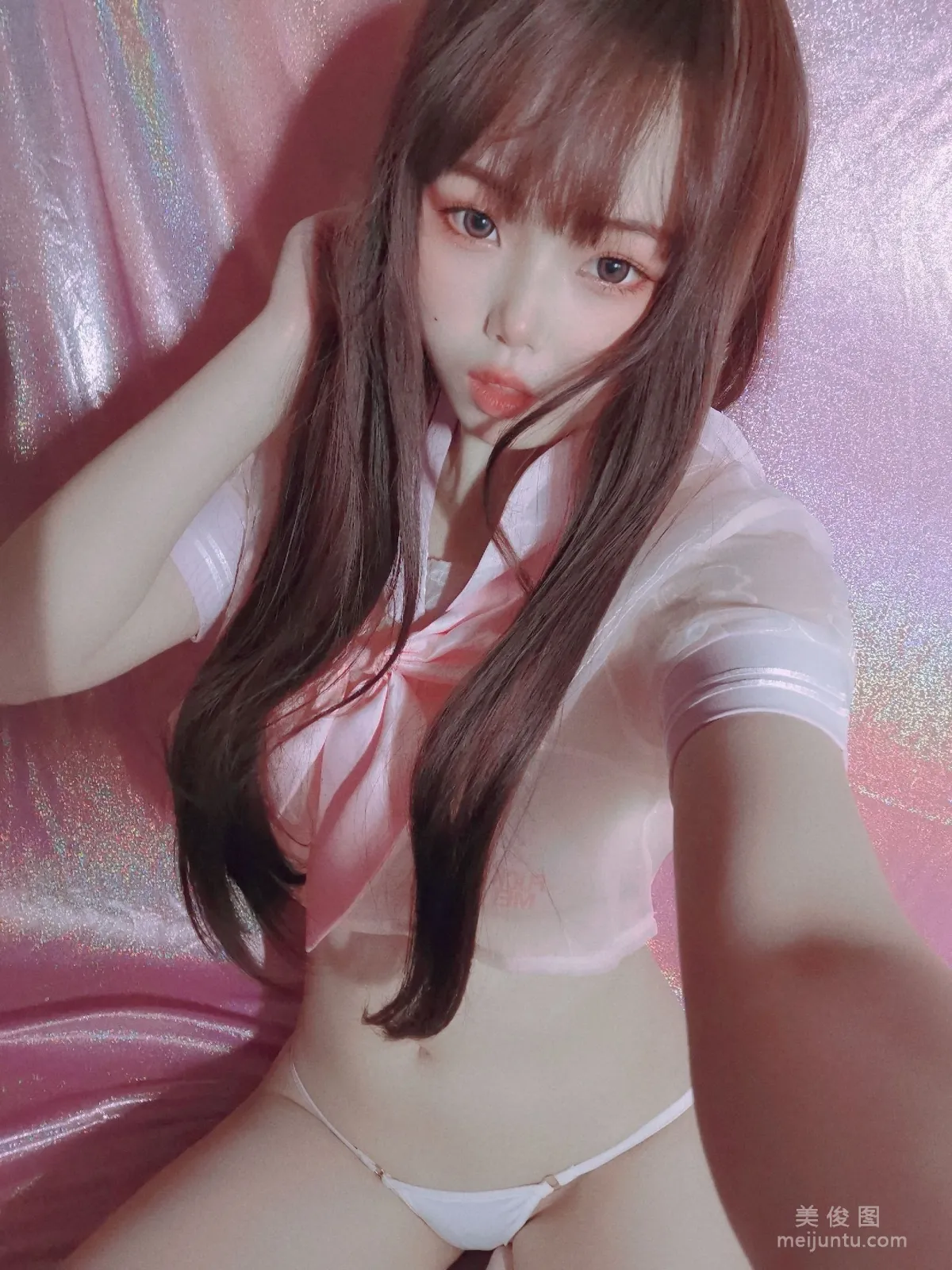 [COS福利] 七月喵子 - 粉嫩水手服 20