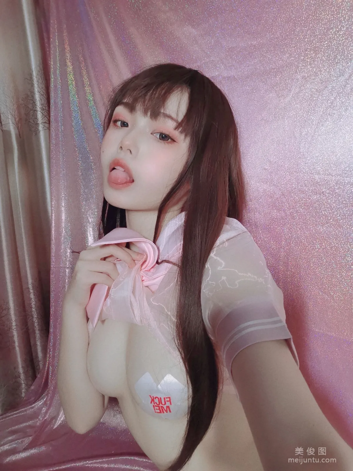 [COS福利] 七月喵子 - 粉嫩水手服 3