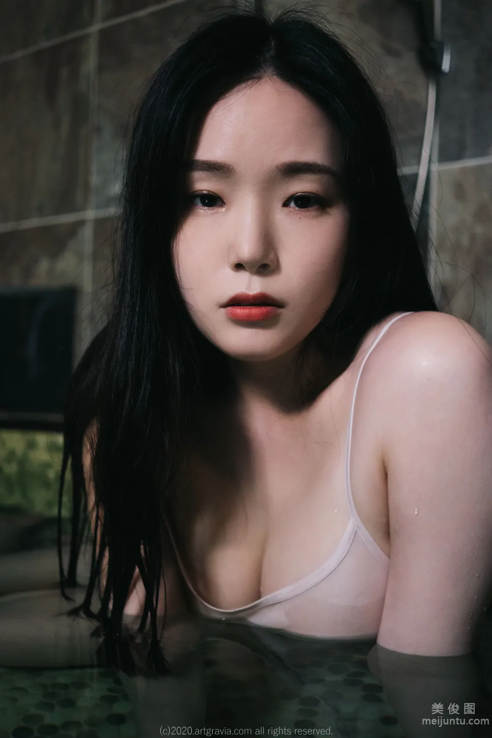 [ARTGRAVIA] VOL.159 PIA - 情趣黑絲+濕身寫真 35