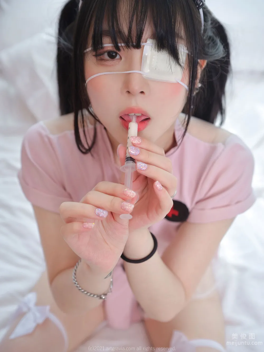 [ARTGRAVIA] VOL.311 JANG JOO - 黑絲襯衫誘惑 73