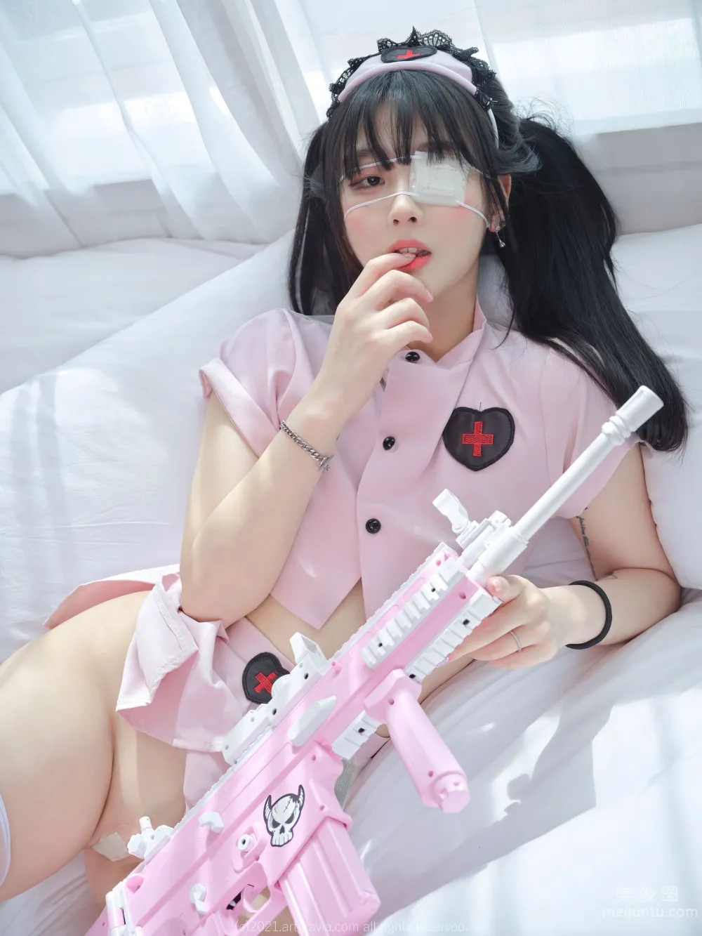 [ARTGRAVIA] VOL.311 JANG JOO - 黑絲襯衫誘惑 58