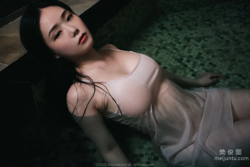 [ARTGRAVIA] VOL.159 PIA - 情趣黑絲+濕身寫真 39