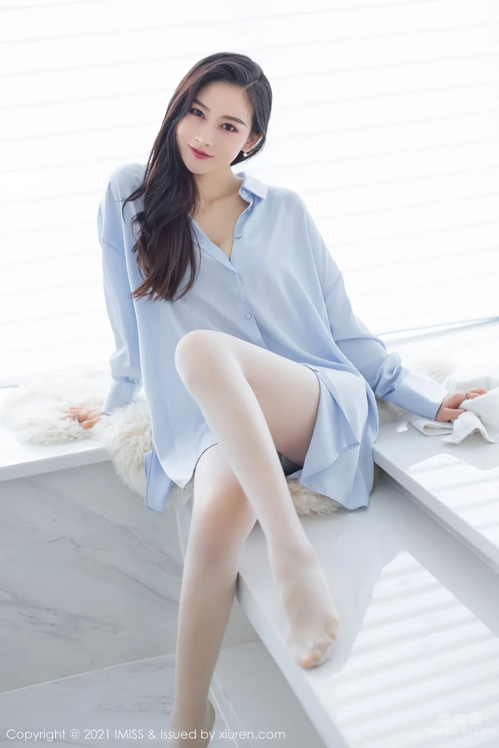 [爱蜜社IMiss] Vol.614 Vanessa - 大号的浅蓝色衬衫9