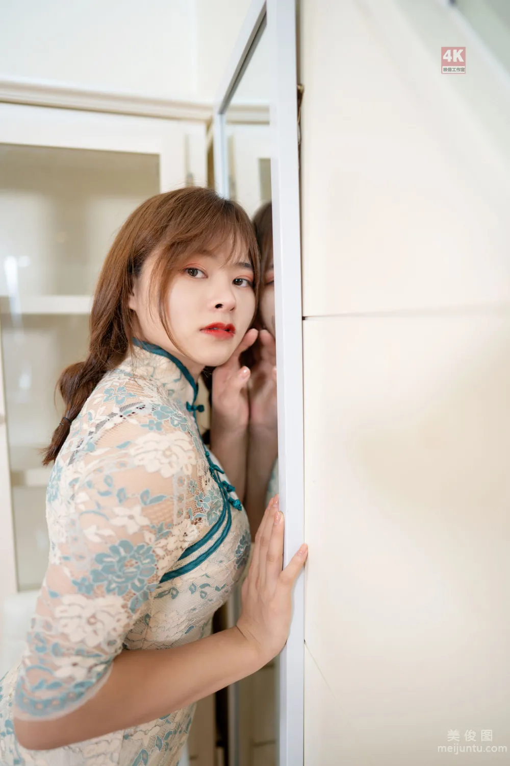 [丽柜Ligui] Model 奈奈 《民国风旗袍小短发》  写真套图81