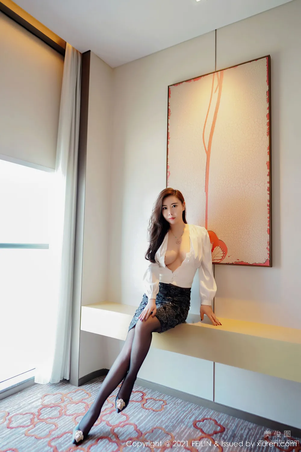 [嗲囡囡FEILIN] VOL.400 王婉悠Queen - 经典都市OL与情趣服饰15