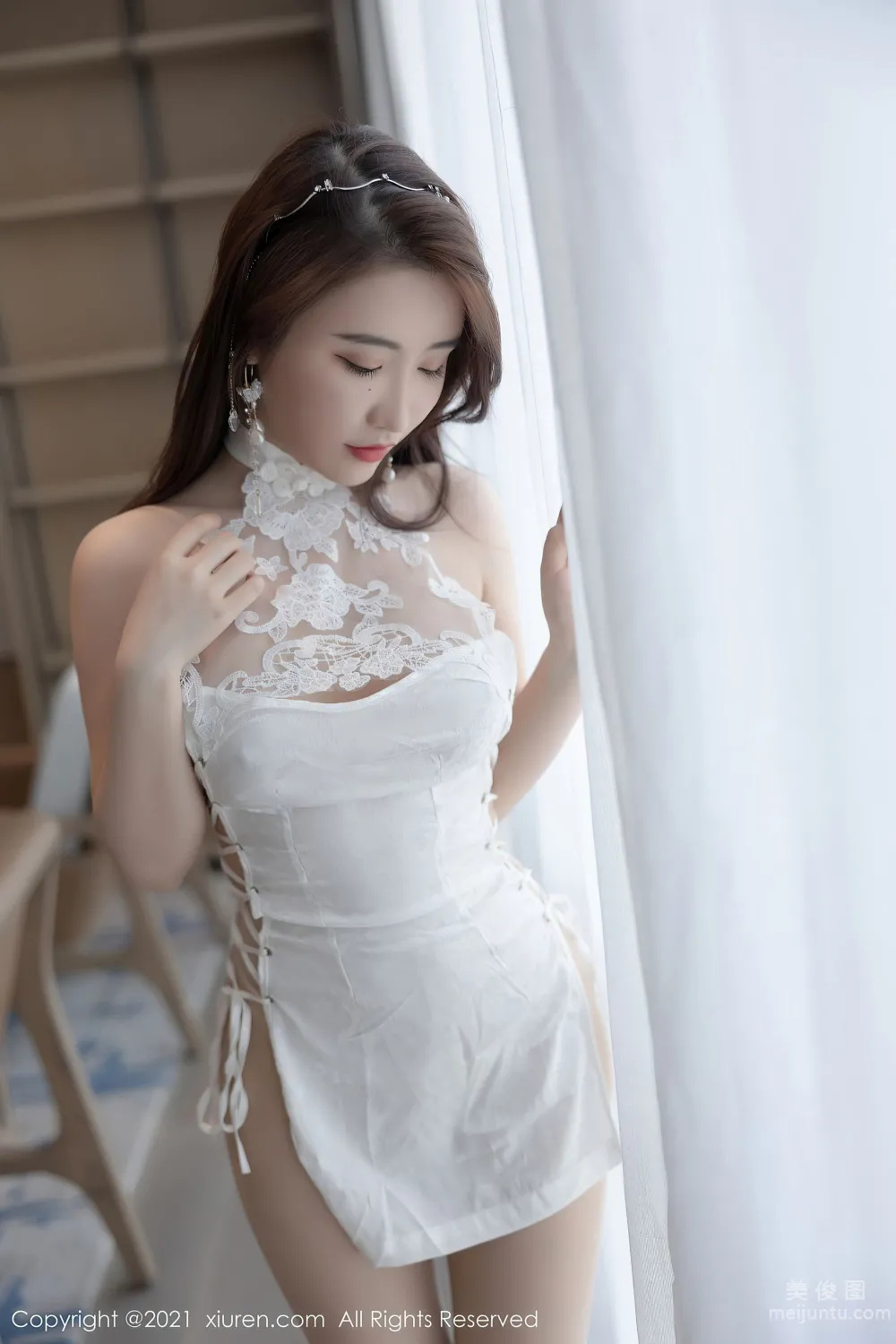 [秀人XIUREN] No.3615 Cherry绯月櫻 - 典雅韻味多姿的現代旗袍 14