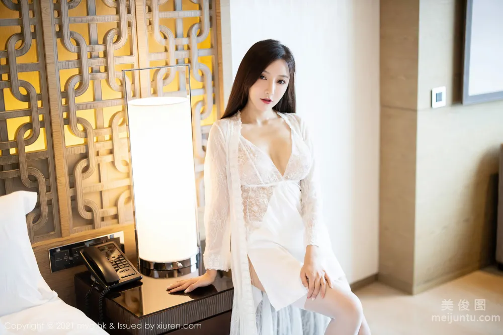 [美媛館MyGirl] Vol.564 王馨瑤yanni - 精緻動人的白色連衣裙 7