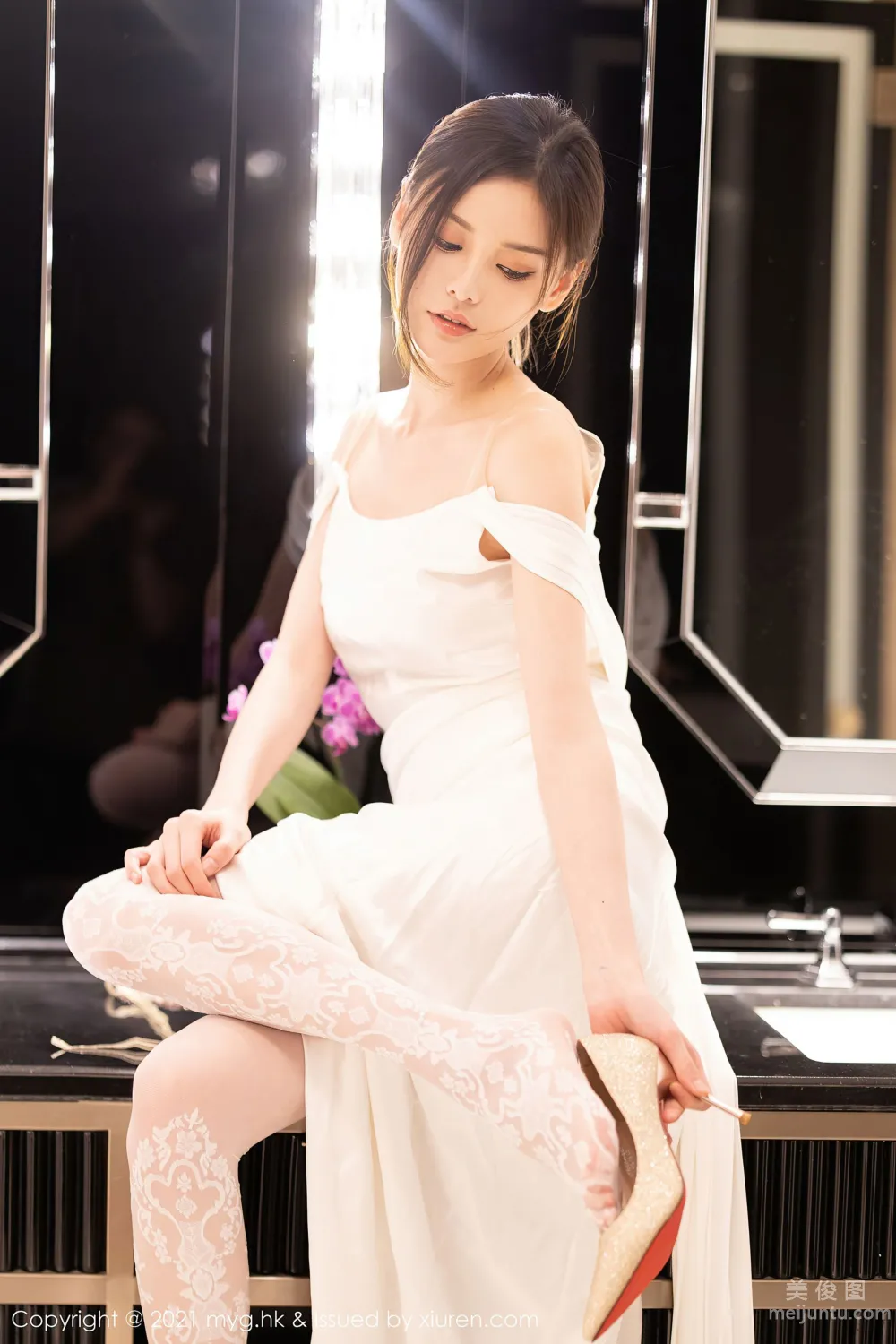 [美媛館MyGirl] Vol.552 小夕juju - 唯美動人的白色新娘 59