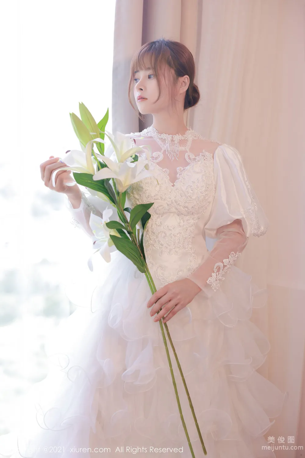 [秀人XIUREN] No.3671 奈沐子 - 唯美動人的白色婚紗系列 2