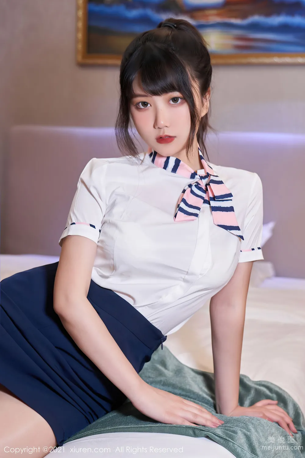 [秀人XIUREN] No.3667 夏可馨amii - 姓感職業制服OL系列 1