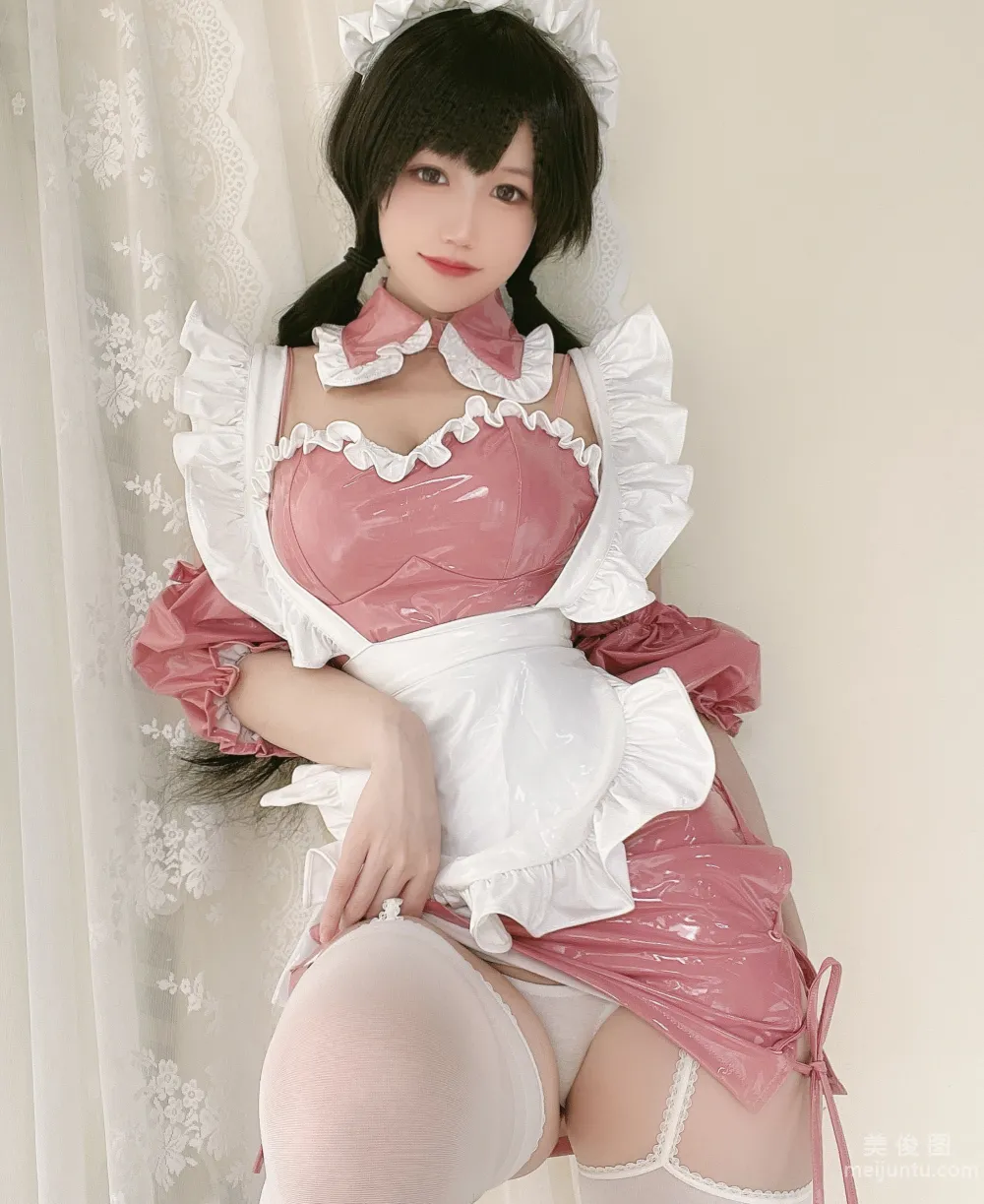 [網紅COSER寫真] 小倉千代w - 粉色漆皮女仆 26