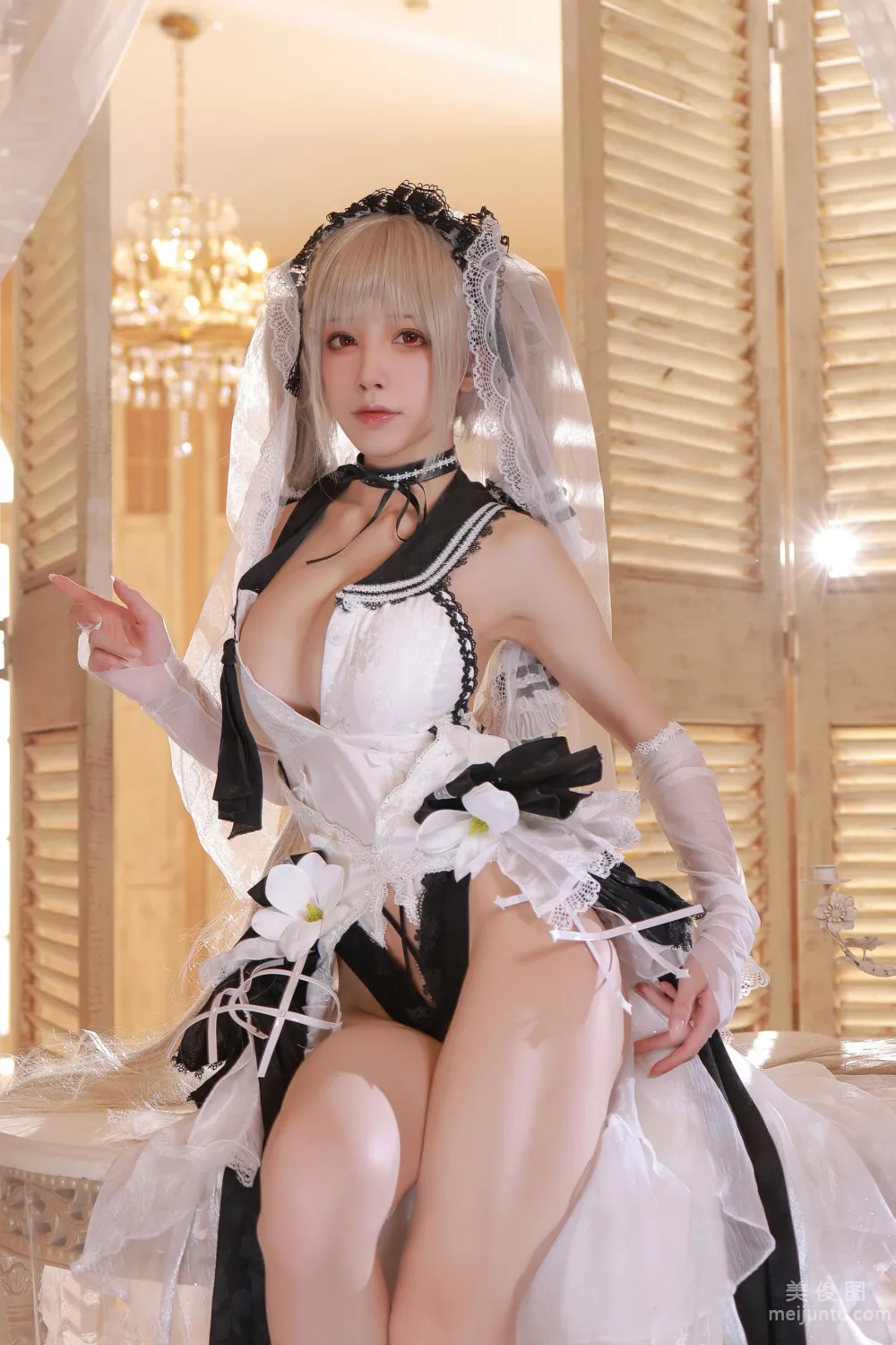 [網紅COSER寫真] 水淼aqua - 碧藍航線 可畏 婚紗 35
