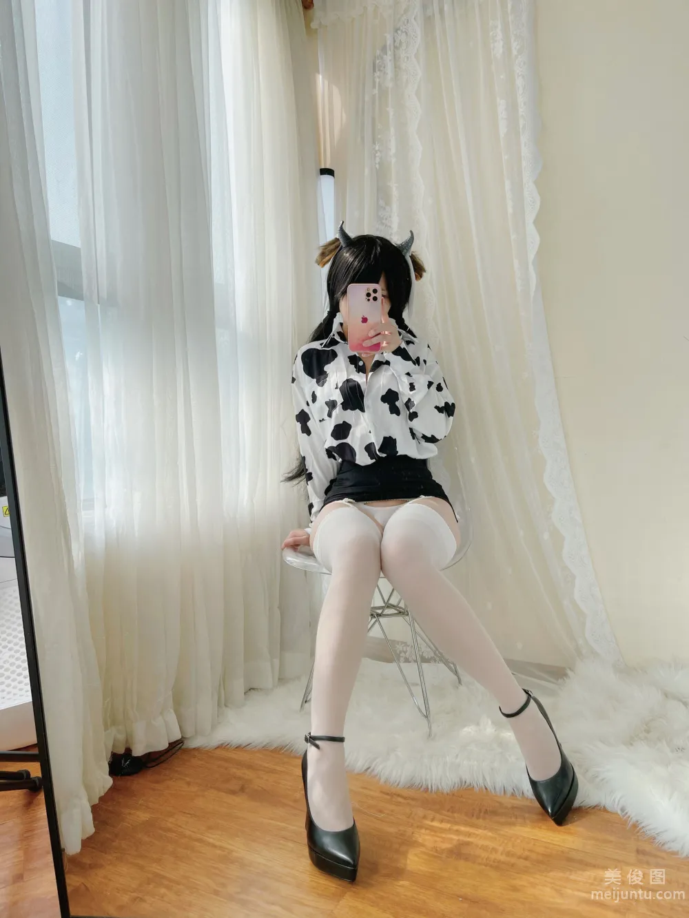 [網紅COSER寫真] 小倉千代w - 奶牛襯衣 2