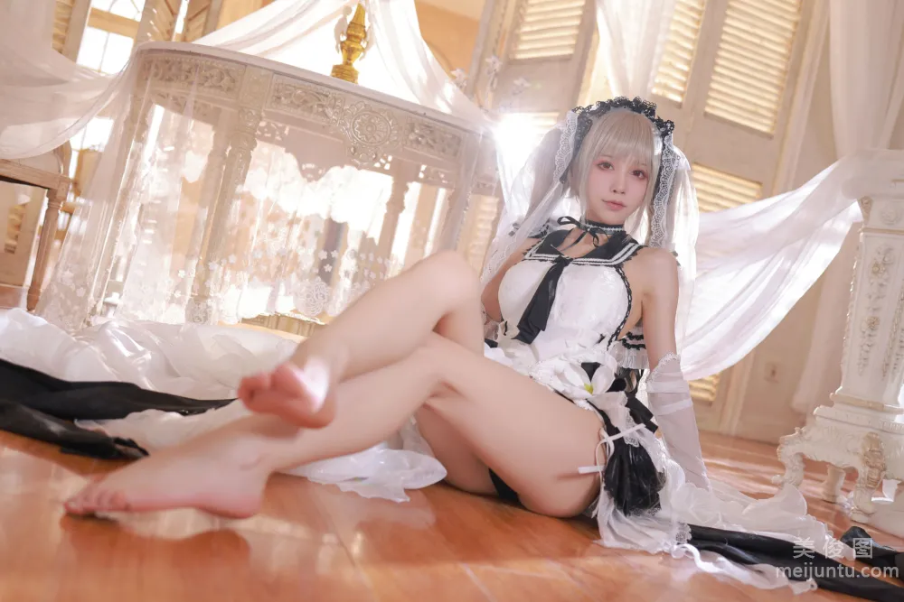 [網紅COSER寫真] 水淼aqua - 碧藍航線 可畏 婚紗 22
