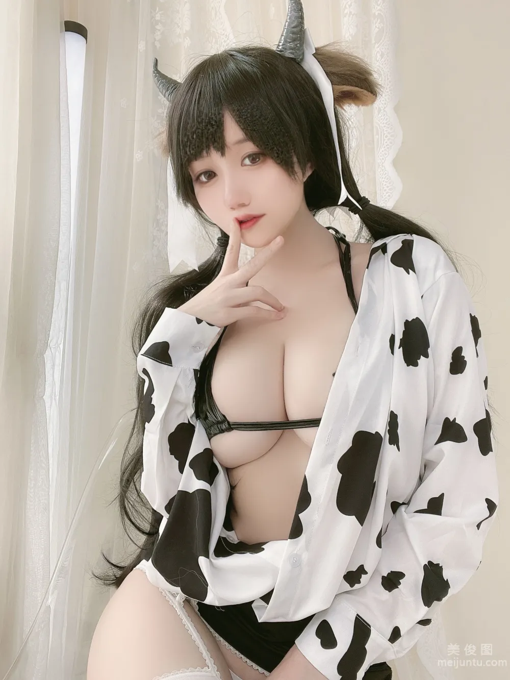[網紅COSER寫真] 小倉千代w - 奶牛襯衣 17
