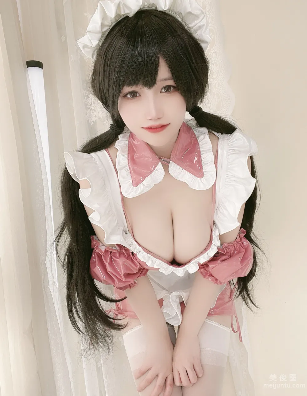 [網紅COSER寫真] 小倉千代w - 粉色漆皮女仆 13