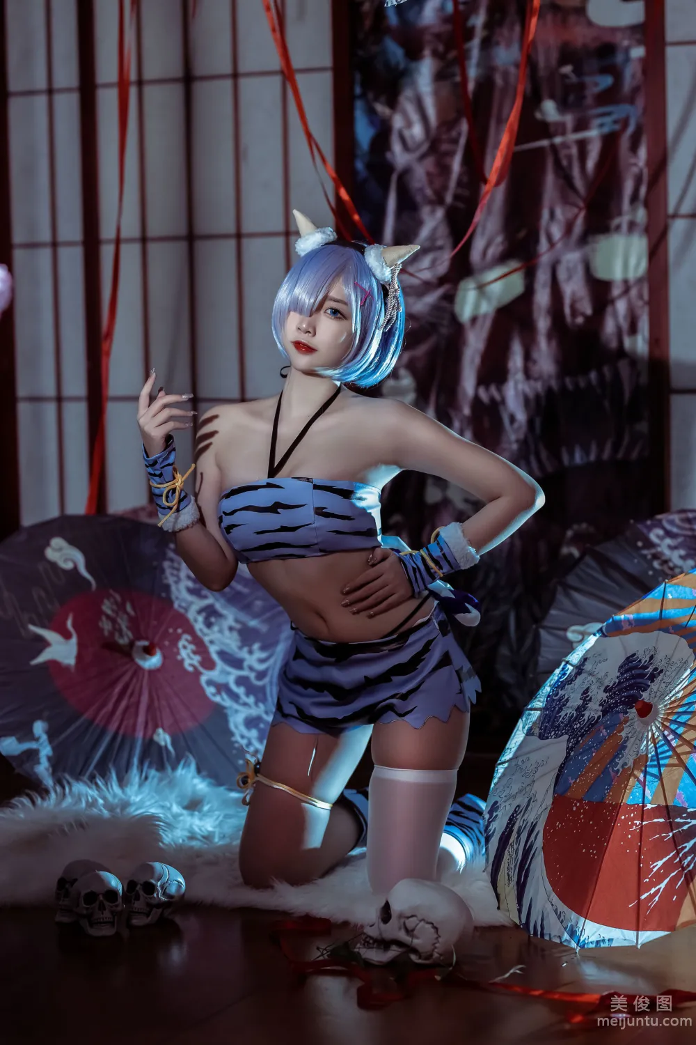 [网红COSER写真] 二佐Nisa - 蕾姆 夏日鬼衣 套图1