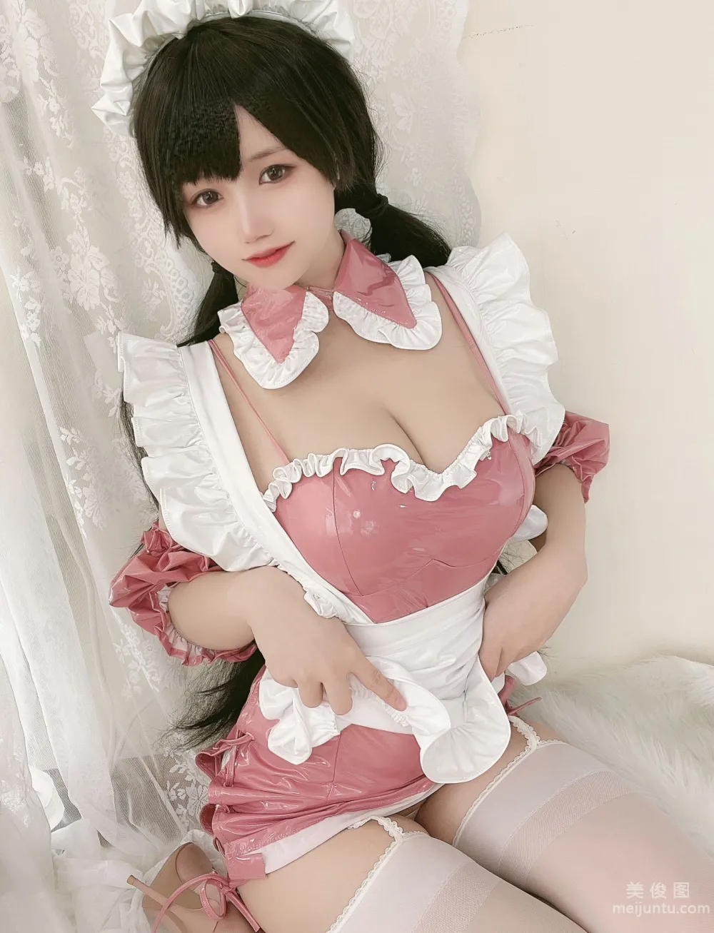 [网红COSER写真] 小仓千代w - 粉色漆皮女仆3