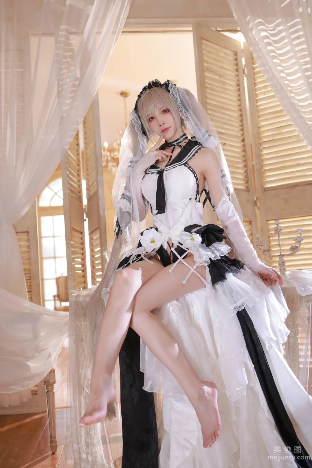 [網紅COSER寫真] 水淼aqua - 碧藍航線 可畏 婚紗 30
